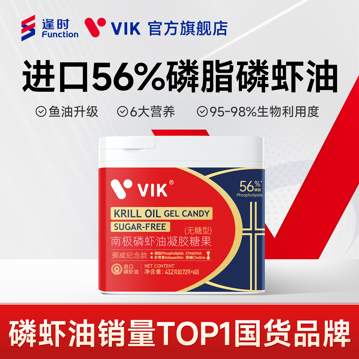 逢时VIK五周年进口高含量磷虾油