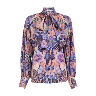 【国现】ZIMMERMANN2024早秋正品代购CELESTIAL紫水晶花天仙衬衫