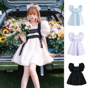 2RSS新梦幻水星甜美花瓣方领泡泡袖 MIYO NAMAS 连衣裙背心 折