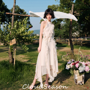 新款 官方旗舰店2024夏季 不规则荷叶边半裙百搭木兰 Season Cloud