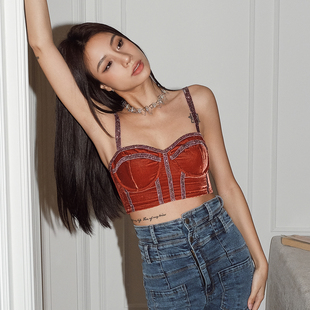 For Love and Lemons 欧美性感聚拢复古内衣文胸背心套装木兰