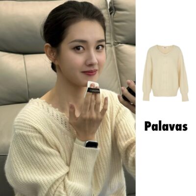 【新品】Palavas云端杜乐丽针织上衣V领智感针织上衣女羊毛衣原创