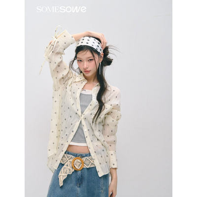 【清货折】SOMESOWE 26SS波点假 氛围感褶皱波点衬衫