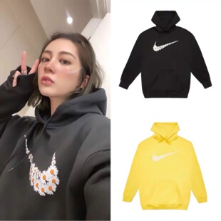 HOODIE小雏菊帽衫 SWOOSH PARANOISE T恤 灰T