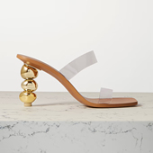 美国品牌META春夏PVC卵石ins风透明露趾凉鞋 Gaia 折 Cult