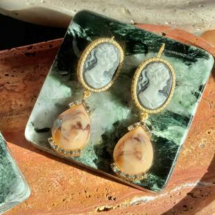 6折 Ports1961 欧洲宫廷巴洛克复古人像耳环