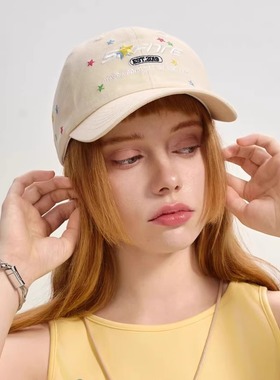 SOFITTE 25AW秋季新款 黑色复古logo星星刺绣棒球帽