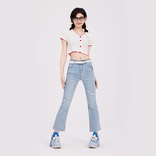 折 光泽感V领小香上衣 LaVague 2024SS新款 木兰 官方旗舰店