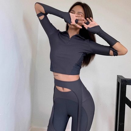 【5折清货福利】Hyein Seo暗黑风机能山本耀司高领半拉链上衣长裤