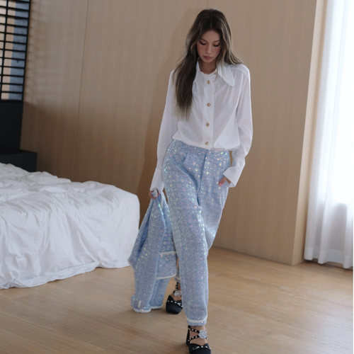 现货Sister Jane 2S  Windmill Tweed5月夹克外套蓝裤子白衬衫