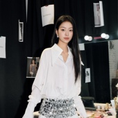 闪片衬衫 OLIVIA DUO官方旗舰店2024春夏新款 裙百搭木兰合集