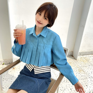 时尚 拼贴船锚印花背心 设计师deepmoss 条纹翻边阔腿牛仔裤 折