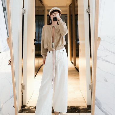 【折】Ports1961宝姿春夏新款抽绳两穿打底外搭上衣/灯笼裤