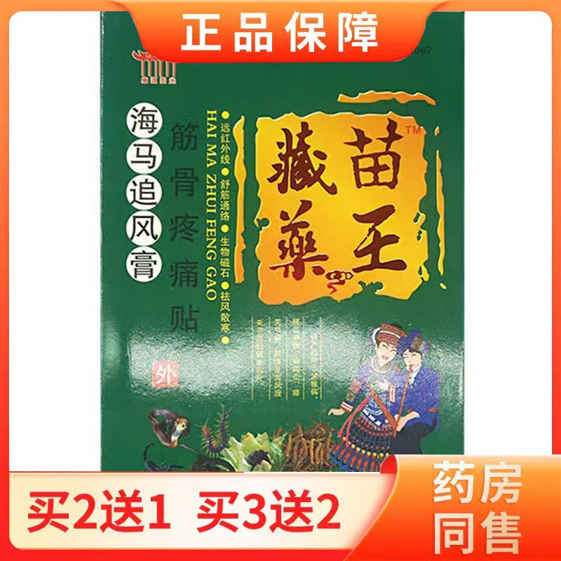 藏药苗王海马追风膏筋骨疼痛贴膏贴6贴/盒关节痛贴膏康源阳光