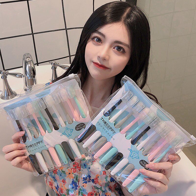 小头软毛成人牙刷20支男女士专用清洁口腔牙缝刷情侣家庭装可定制