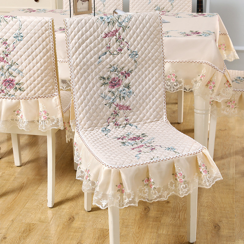 连体椅子套罩高端家用餐桌布套装实木椅子坐垫加厚靠背通用凳子套
