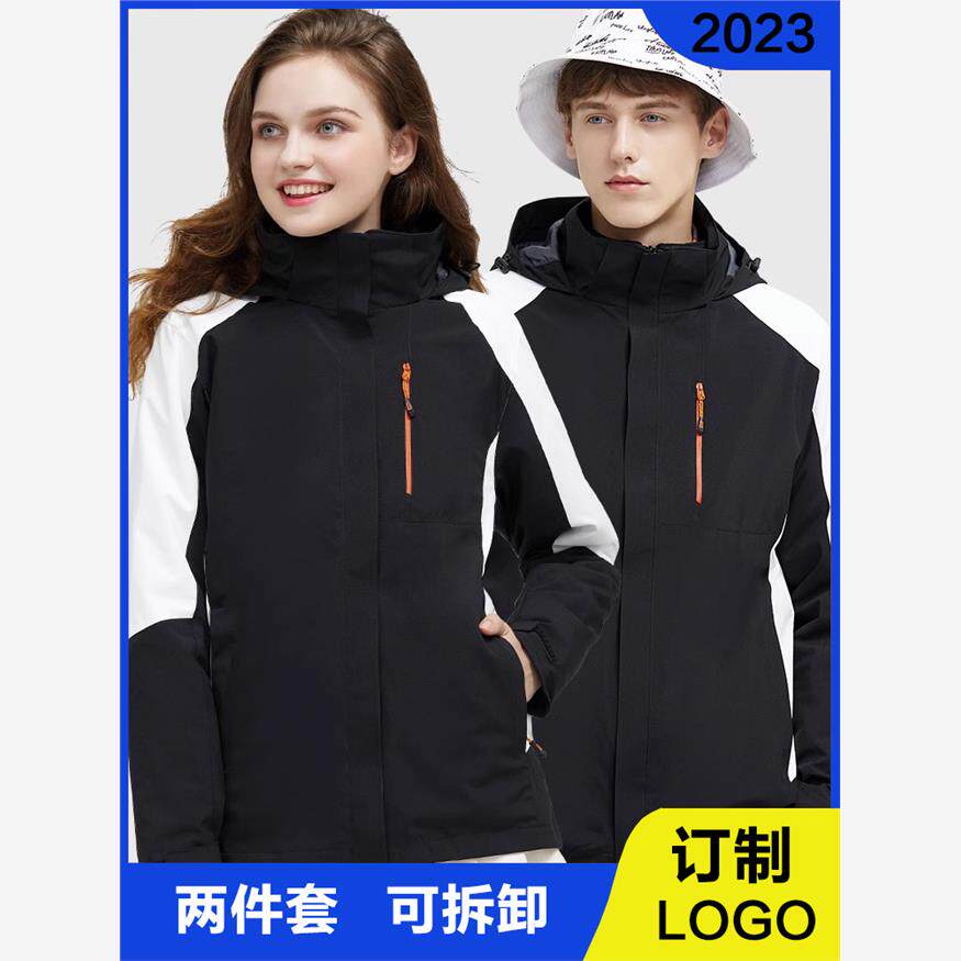 冲锋衣男女同款加绒加厚两件