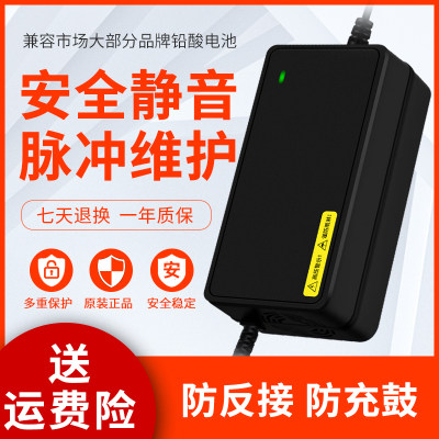 银洋电动车电瓶通用充电器36V12AH48V20AH60V30AH64V40AH72V50AH