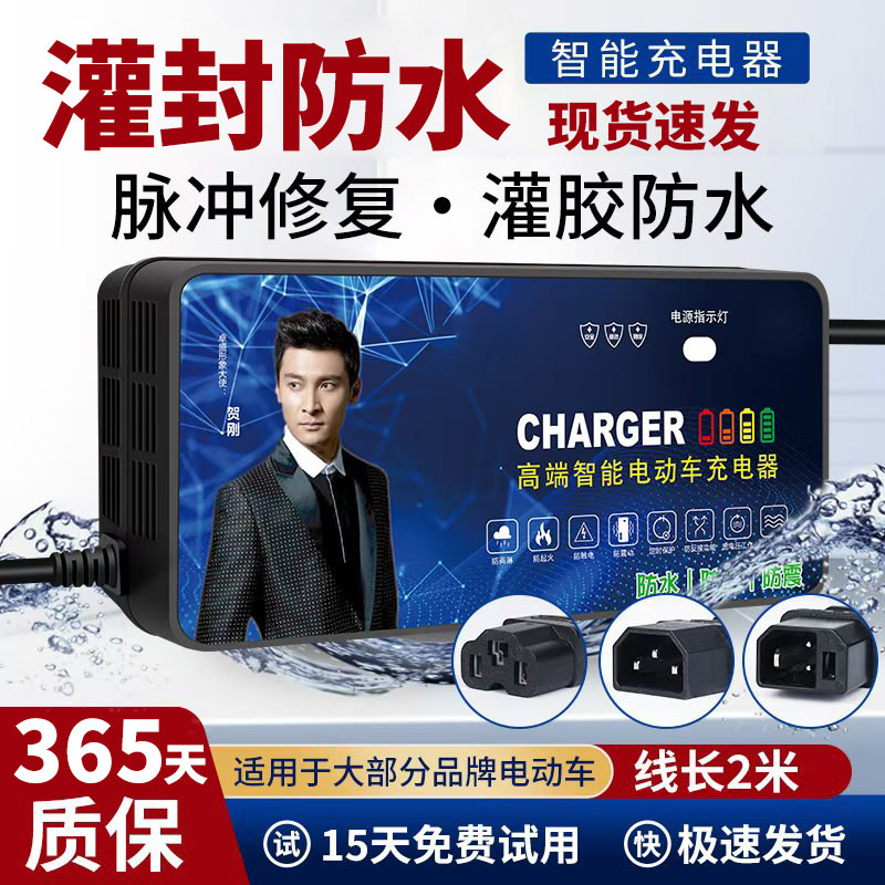 适用雅迪电动车电瓶车充电器48V12AH60V20AH72V20AH三轮快充通用