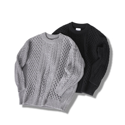 DRIVESTRAIGHT 生活系列：复古休闲纯色保暖重磅套头毛衣男女