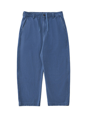 DRIVESTRAIGHT 主线25AW日系洗水做旧弯刀直筒宽松法工裤工装长裤