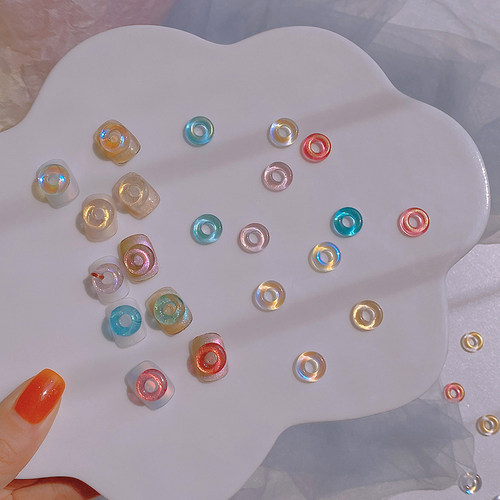 幻彩金沙冰糖透色美甲饰品