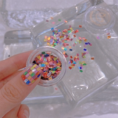 缤纷系列长方形亮片putoneputone梧桐多彩游乐园原创美甲闪粉饰品