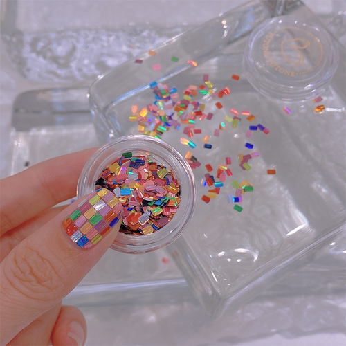 新款缤纷putone长方亮片
