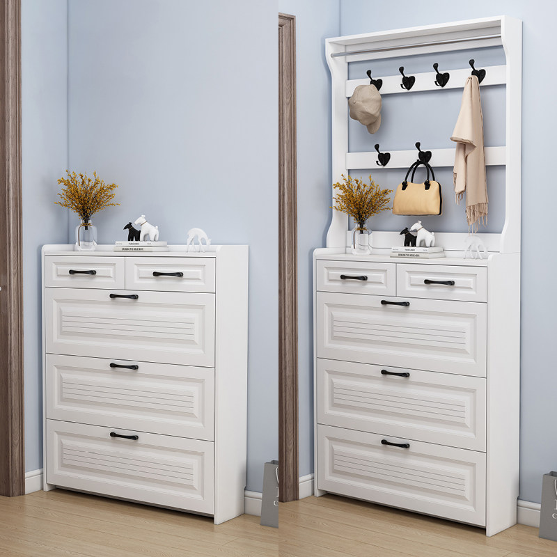 超薄翻斗式鞋柜家用门口带挂衣架一体大容量省空间门外窄鞋柜17CM,住宅家具,鞋柜,淘宝优惠券,粉丝福利购,淘宝优惠卷