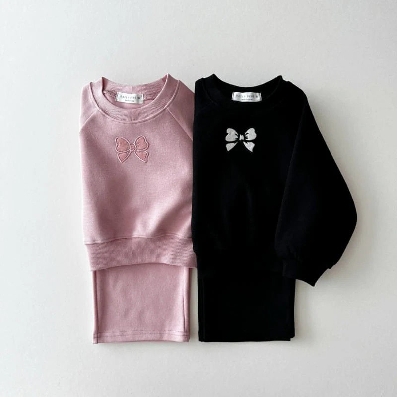 女童秋季服装韩国童装纯棉蝴蝶结女宝秋天套装小女孩衣服两件套