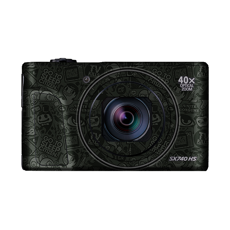 适用于佳能SX740HS相机机身保护贴纸 卡通动漫磨砂碳纤维膜