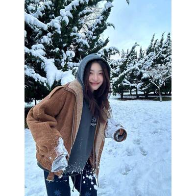 高2052ZMC秋冬季新款级感羊羔毛皮毛一体外套女士机车夹克上皮衣