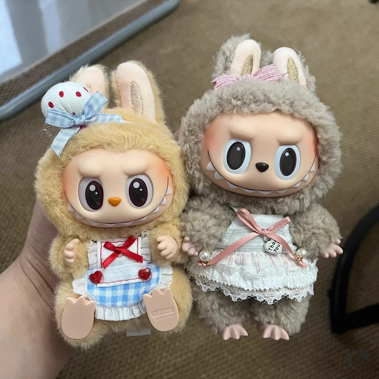 Labubu娃衣一二三代适用于拉布布搪胶公仔衣服坐坐派对娃衣套装