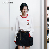 女装 wana 生肖本命年 马上有爱 try精致刺绣小马新年T恤春季 新款