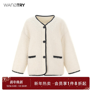 女装 新款 try羊毛温柔绒感厚外套内里超轻90绒白鸭绒羽绒冬季 wana