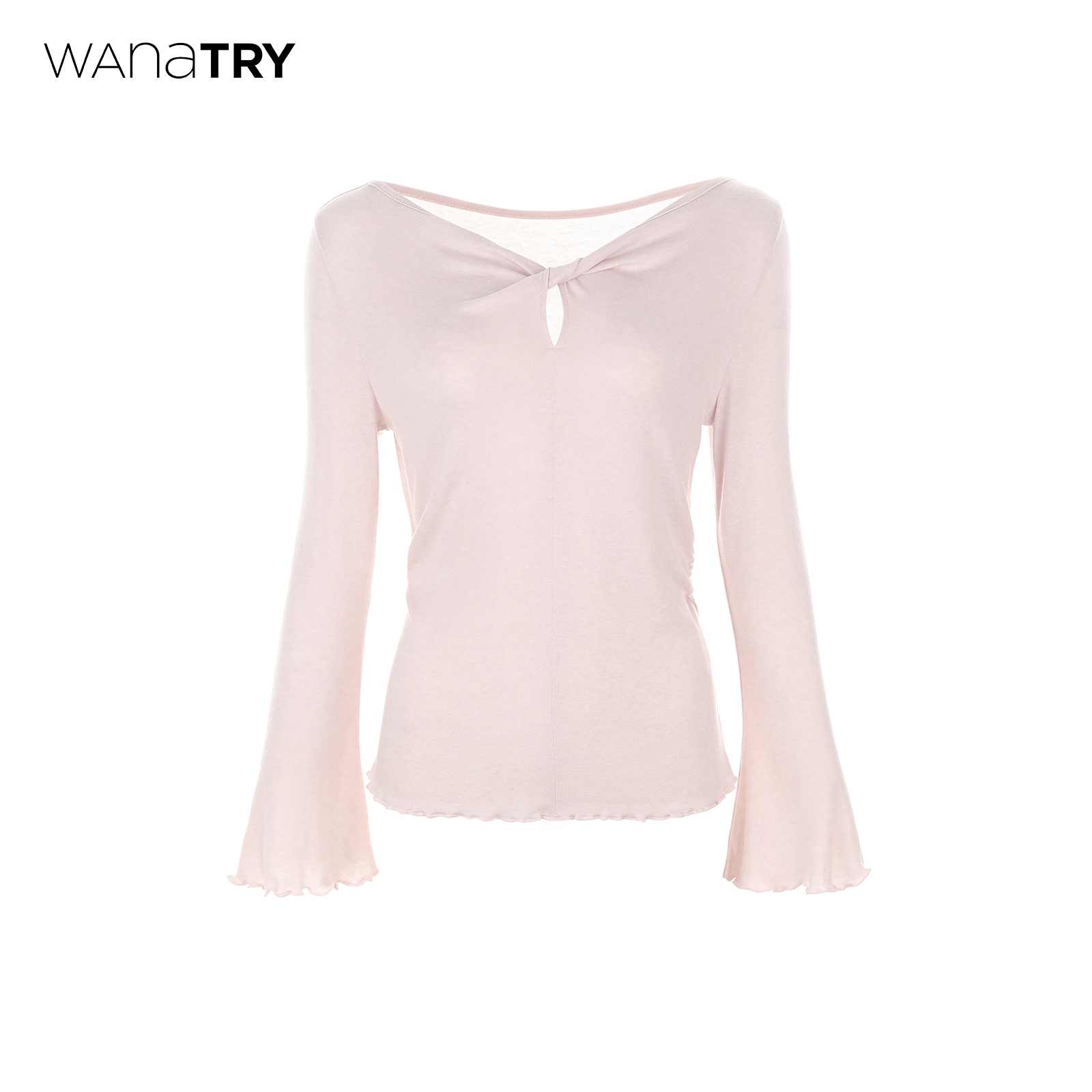 wanatry天丝羊毛长袖微喇上衣