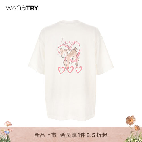 wanatry长绒棉双面印花柔软T恤
