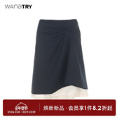 wana 半身裙 层次女款 try设计感不规则捏褶花边半裙2025冬季 新款
