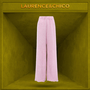 时尚 夏季 设计显瘦 女2023年新款 LC钉珠花呢阔腿长裤