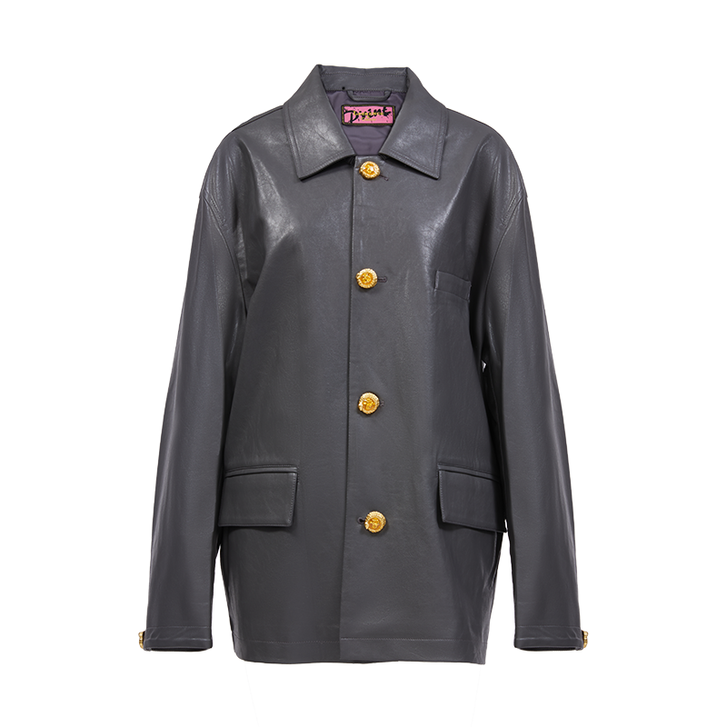 【今日上新】灵蛇扣皮质西装外套，烟雾灰,女装/女士精品,西装,淘宝优惠券,粉丝福利购,淘宝优惠卷