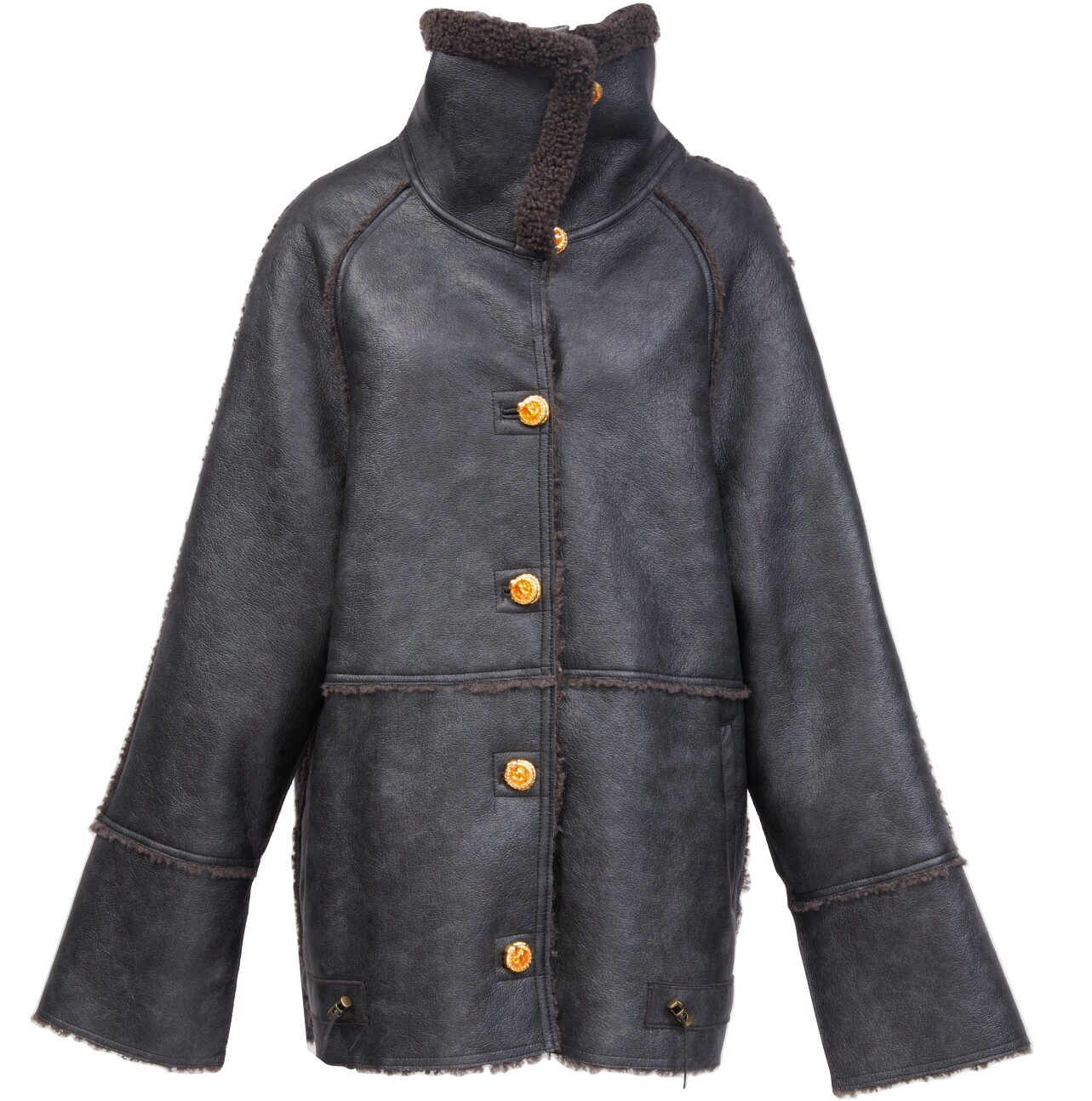 【今日上新】LC灵蛇扣毛绒皮草拼接外套