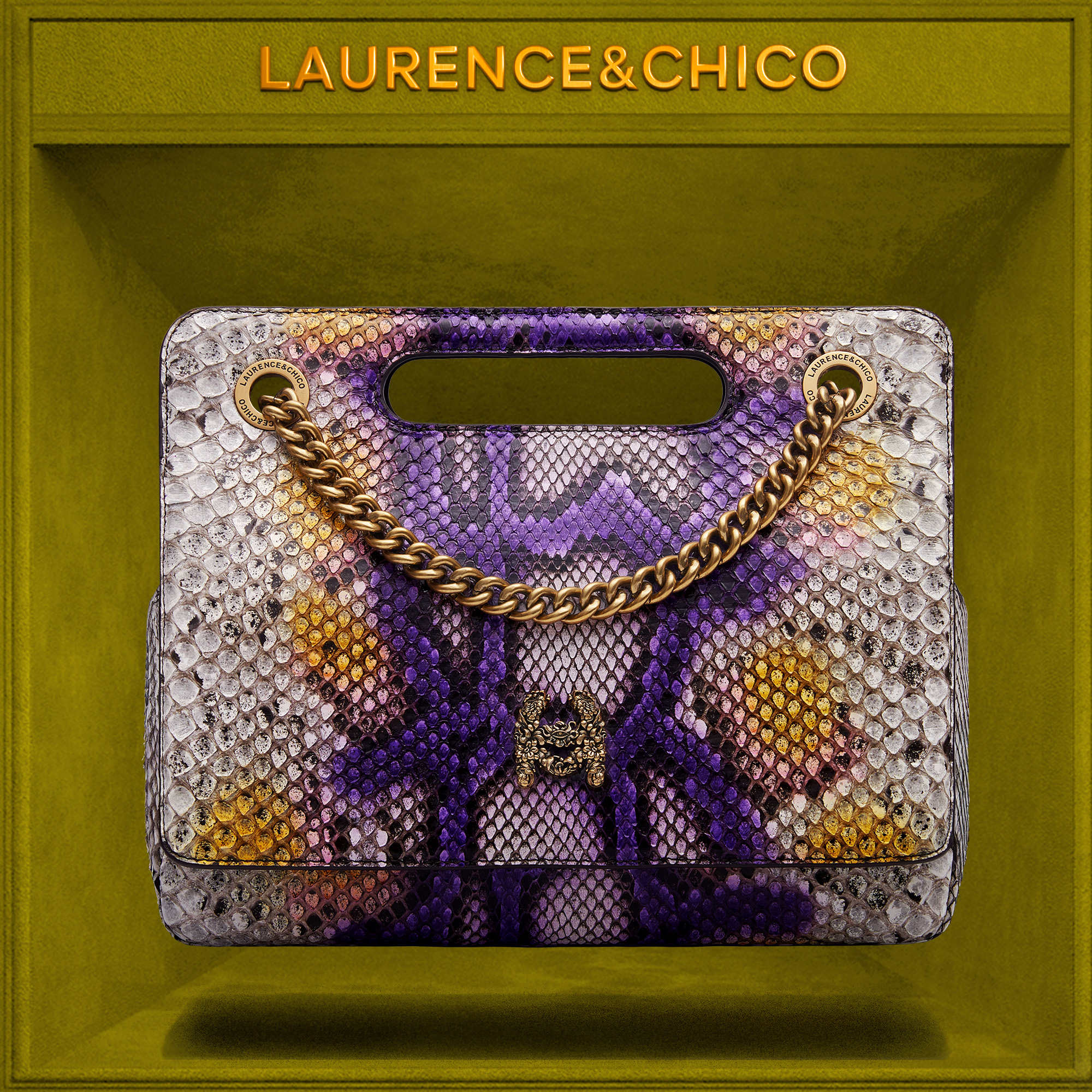 Laurence&Chico珍贵蛇皮大容量