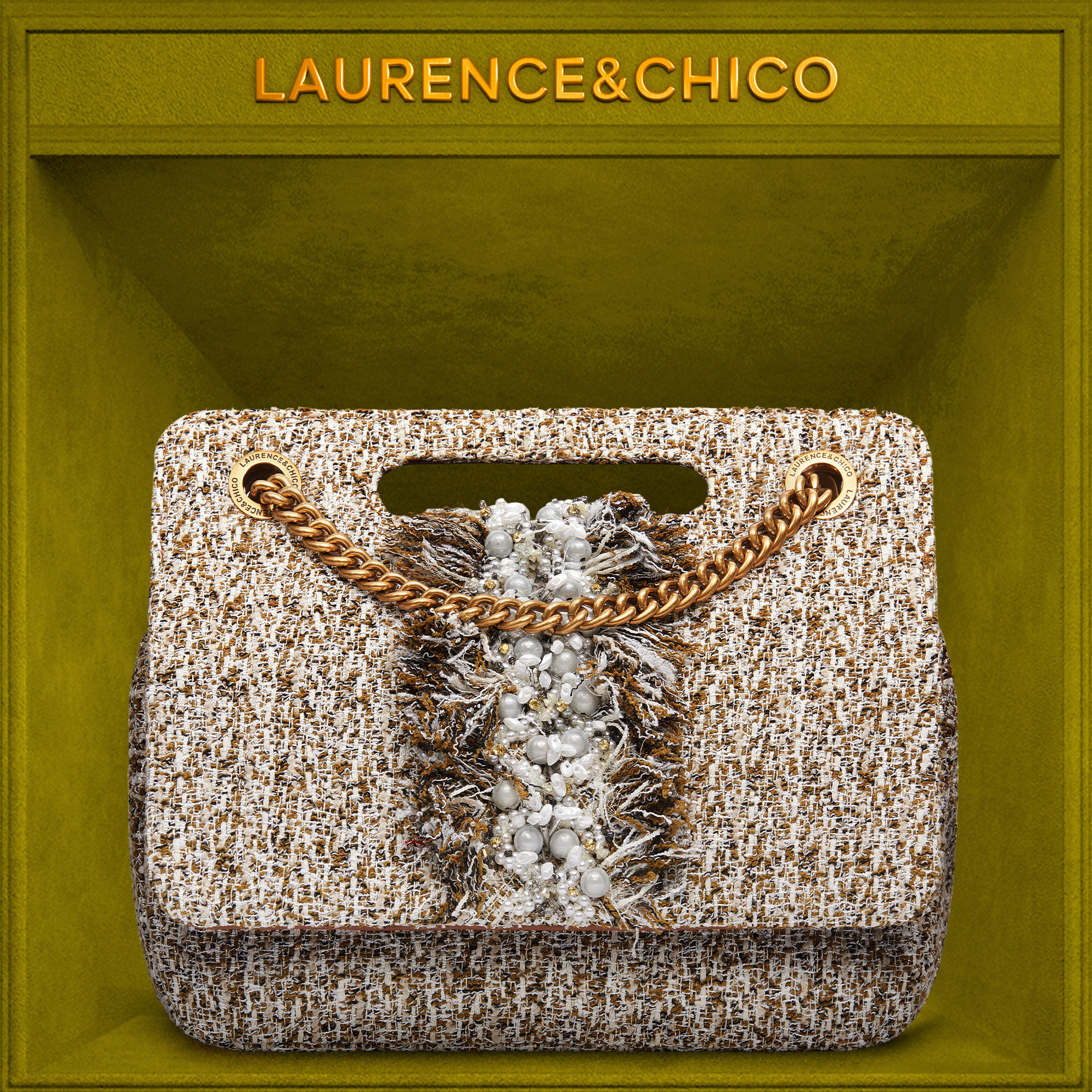 LC浮珠宫廷晚宴牛奶盒重工款花呢单肩斜跨包,箱包皮具/热销女包/男包,通用款女包,淘宝优惠券,粉丝福利购,淘宝优惠卷