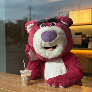 草莓熊人偶服装可爱行走卡通人体充气头套道具小熊玩偶衣服出租