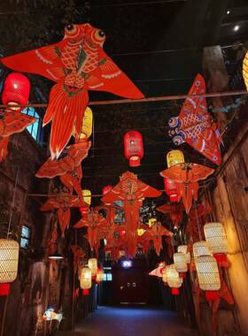 风筝纸鸢装饰品挂摆件2026新年春节氛围感店铺商场幼儿园教室布置