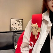 饰玩偶 书包背包带子装 女生背包双肩包肩带装 饰小猫挂饰高级感韩式