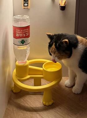 自动循环猫咪饮水机猫爪可挂笼不插电可调高度底部防滑稳固不漏水