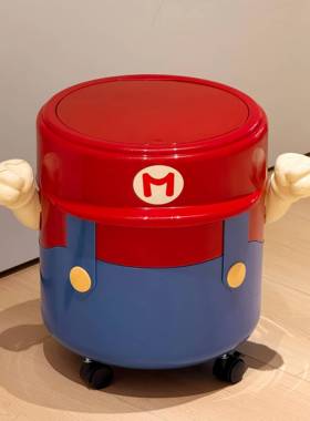 【新家的100个快递】马里奥垃圾桶家用厨房免弯腰高脚可移动带盖
