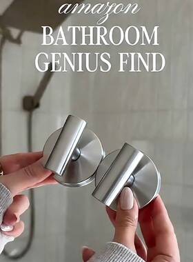 【家居好物】浴室挂钩无痕免打孔强力承重吸盘式不锈钢毛巾收纳钩