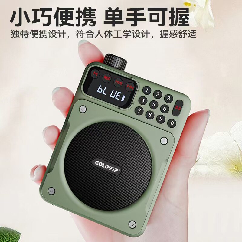 便携式蓝牙插卡收音机 扩音器插卡插优盘老年机音频播放器